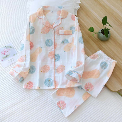 Pumpkin Organic Cotton Gauze Loungewear Set - XL - image 1