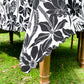 Vintage Black Floral Scalloped Edge Tablecloth - image 6