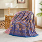Purple Floral Muslin Cotton Gauze Quilt - image 2