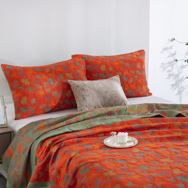 Ginkgo Biloba Organic Cotton Quilt - image 36