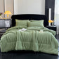 Solid Color Textured Warm Blanket - Green - 2PCS Pillowcases - 19" x 29" - image 14
