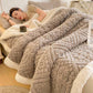 Plush Floral Sherpa Fleece Warm Blanket - Light Gray - Queen - image 7