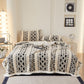 Striped Diamond Jacquard Warm Blanket - White - Queen - image 16