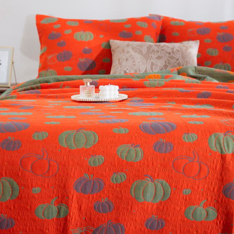 Pumpkin Organic Cotton Sheet Bedspread - image 12