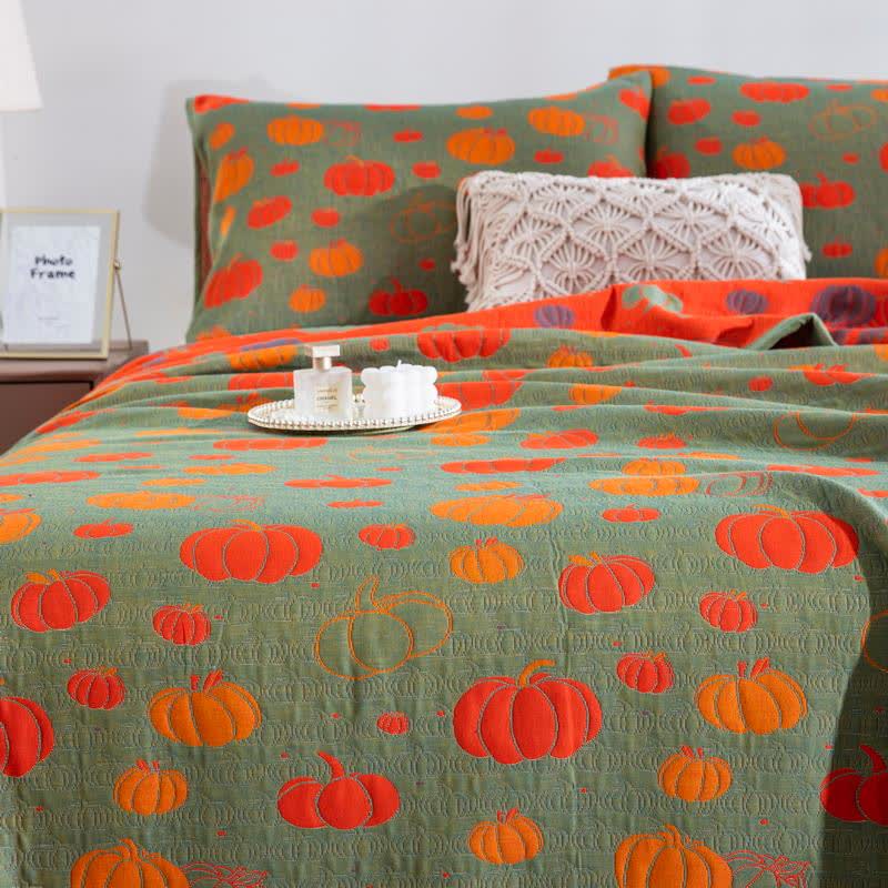 Pumpkin Organic Cotton Sheet Bedspread - image 2