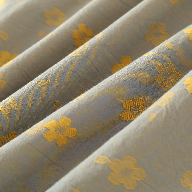 Oriental Flower Jacquard Cotton Gauze  Pajamas - image 1