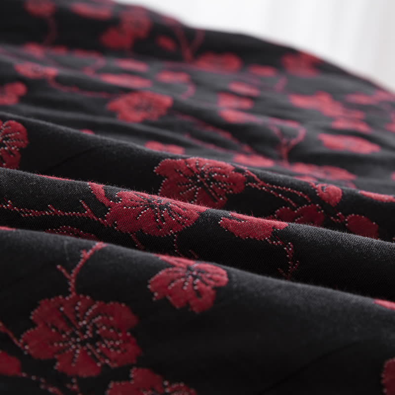 Pastoral Floral Cotton Gauze Jacquard Reversible Quilt - image 19
