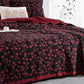 Pastoral Floral Cotton Gauze Jacquard Reversible Quilt - image 14