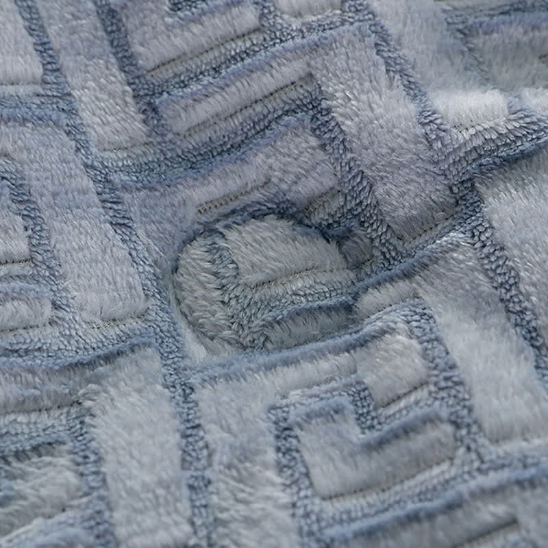 Geometric Embossed Sherpa Throw Blanket - image 10
