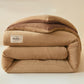 Simple Solid Color Warm Plush Blanket - Coffee & Camel - Queen - image 11