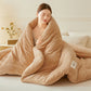 Simple Solid Color Warm Plush Blanket - image 5