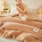 Simple Solid Color Warm Plush Blanket - image 4