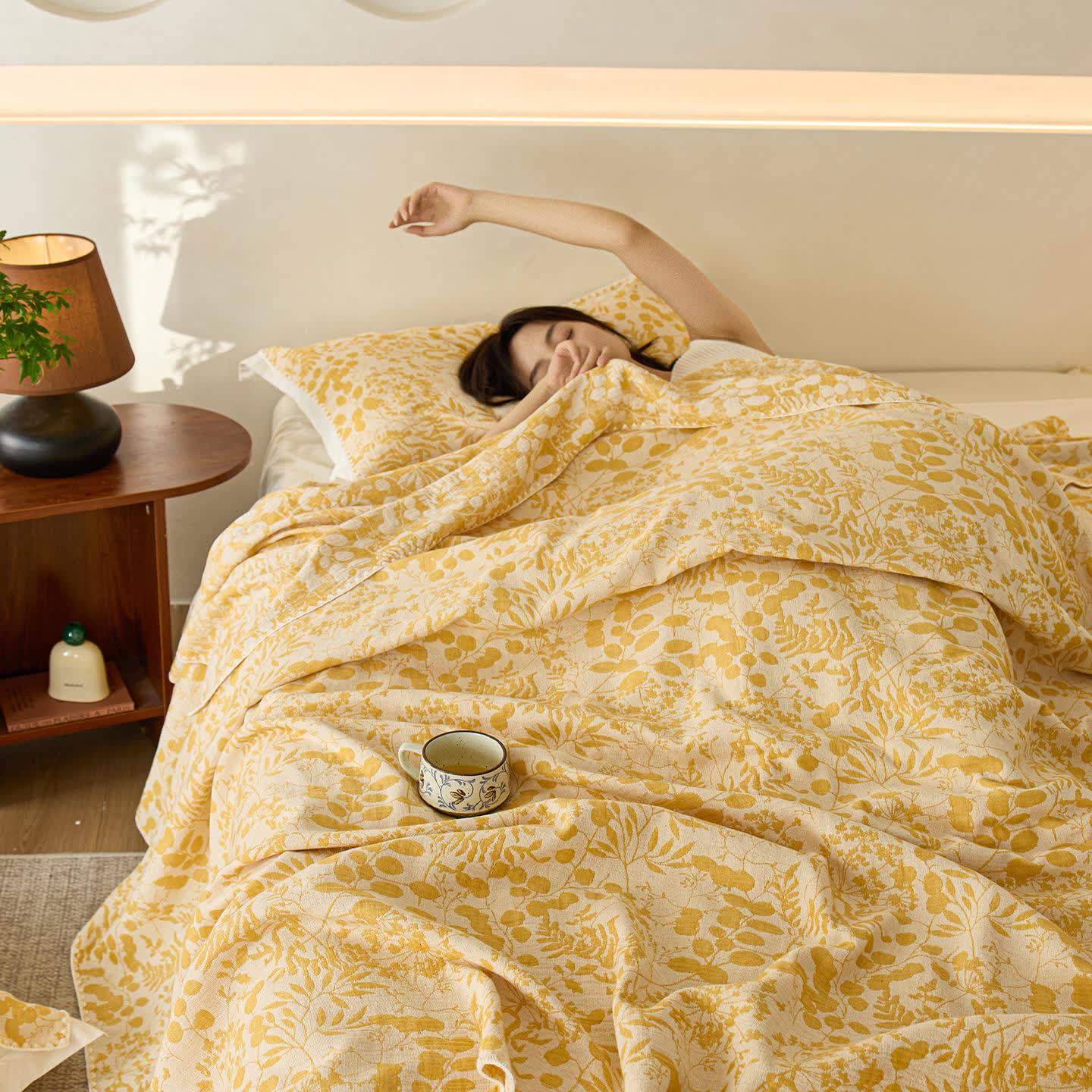 Soft Style Floral Cotton Gauze Quilt - image 16