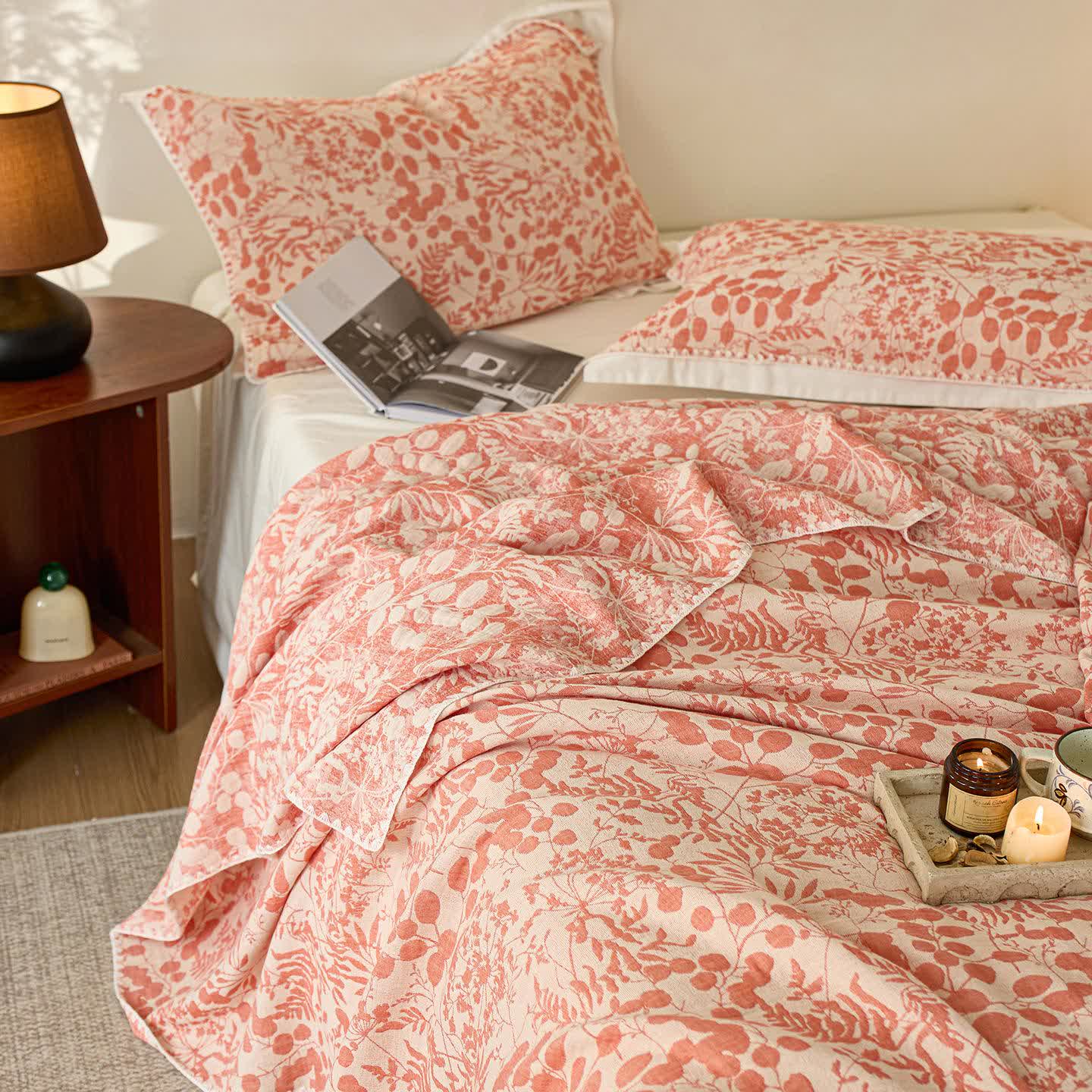 Soft Style Floral Cotton Gauze Quilt - image 10