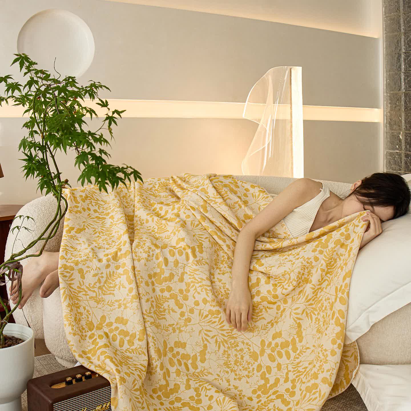 Soft Style Floral Cotton Gauze Quilt - image 18