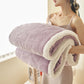 Floral Texture Jacquard Warm Throw Blanket - Purple - Queen - image 6