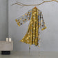 Ginkgo Biloba Cotton Gauze Kimono Robe - Light Grey - 2XL - image 3