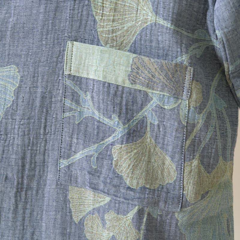 Ginkgo Leaf Organic Cotton Kimono Robe - image 7