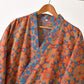 Retro Geometric Pattern Cotton Kimono Robe - image 10