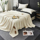 Leaf-inspired Textured Warm Throw Blanket - Beige - Queen - image 10