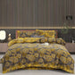 Floral Butterfly Cotton Gauze Bedding Set(4pcs) - Black & Yellow - King - image 9