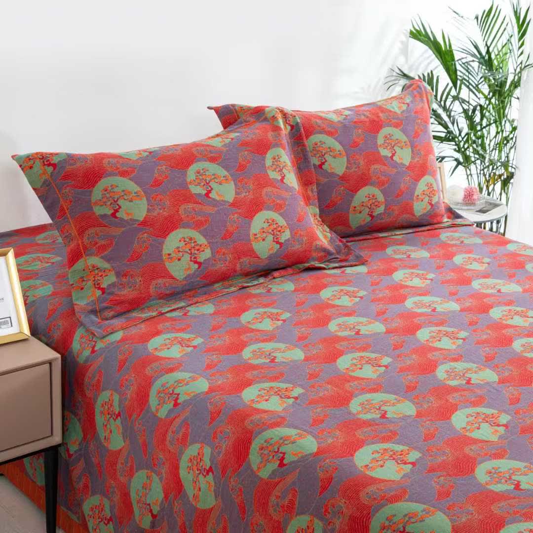 Oriental Sea Moon Cotton Bedding Set(4pcs) - image 3