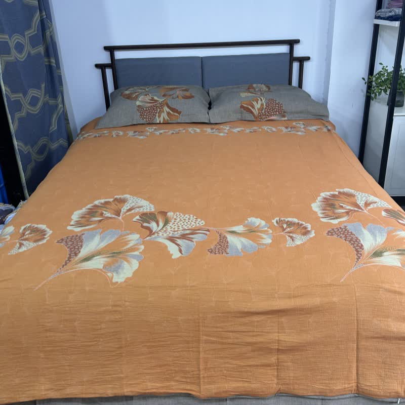 Ginkgo-inspired Cotton Gauze Bedding Set(4pcs) - image 11