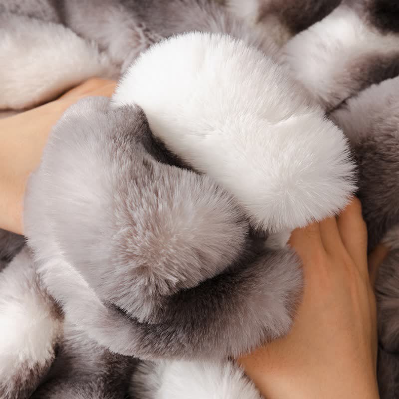 Velvet Faux Fur Sofa Throw Blanket - image 4