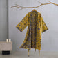 Ginkgo Biloba Cotton Gauze Kimono Robe - Light Yellow - XL - image 21