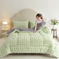 Double Fleece Smooth Warm Quilt Blanket  - Light Green - Blanket - King - image 1