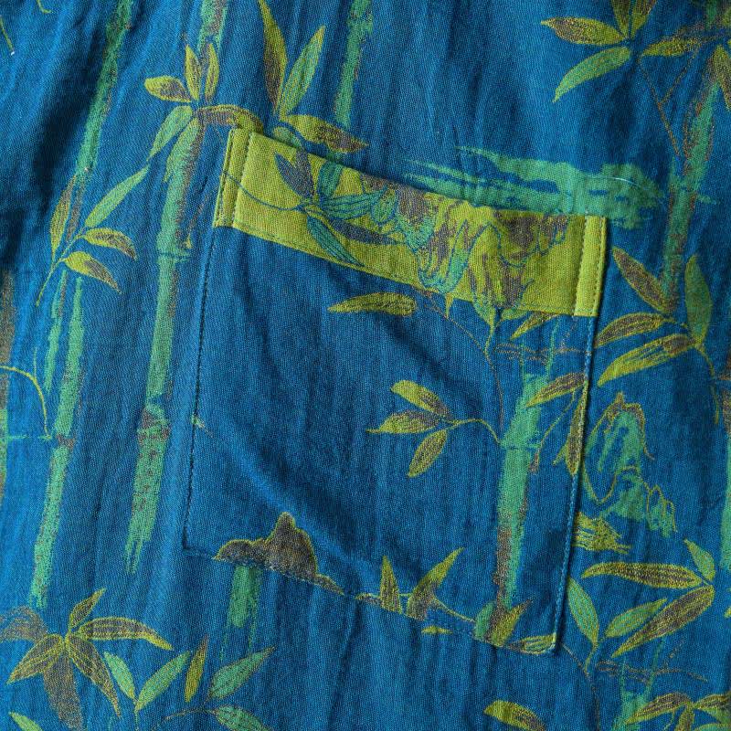 Two-Tone Bamboo Cotton Gauze Kimono Robe - image 20