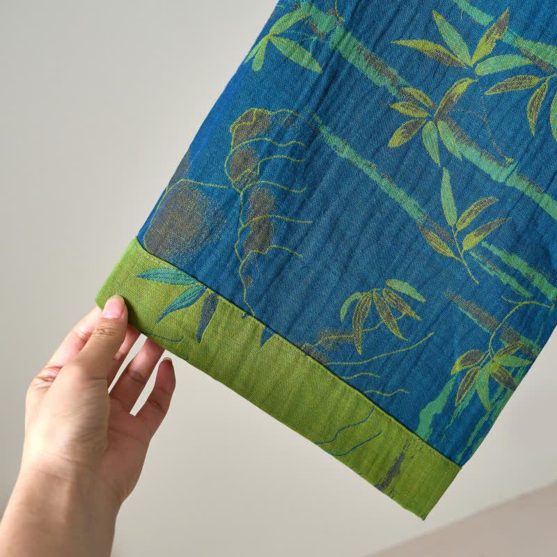 Two-Tone Bamboo Cotton Gauze Kimono Robe - image 22