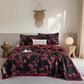 Ginkgo Leaf Natural Cotton Reversible Quilt - Black - 2PCS Pillowcases - 20" x 36" - image 9