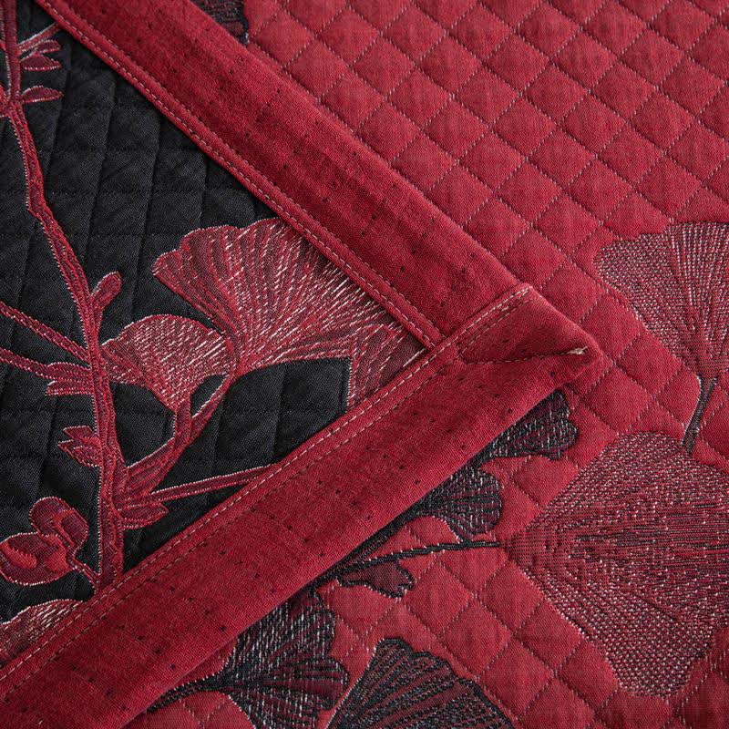 Ginkgo Leaf Natural Cotton Reversible Quilt - image 6