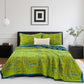 Bamboo Natural Cotton Reversible Quilt - Green - Quilt with 2PCS Pillowcases - Cal King - image 12