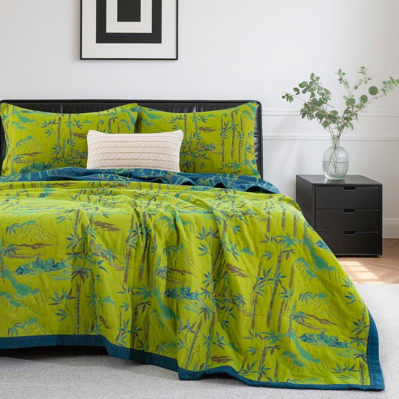 Bamboo Natural Cotton Reversible Quilt - image 14