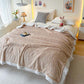 Leaf Textured Sherpa Throw Blanket - Khaki - Queen - image 6