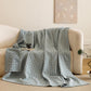 Triple Layer Plaid Cotton Muslin Quilt - Blue - 2PCS Pillowcases - 20" x 31" - image 10