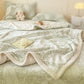 Green Leaf Textured Warm Throw Blanket - image 1