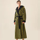 Unisex Striped Hooded Fleece Warm Robe - image 7