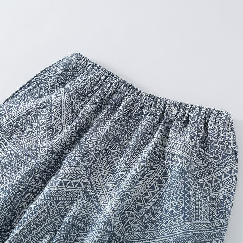 Geometric Pattern Cotton Gauze Loungewear Set - image 10