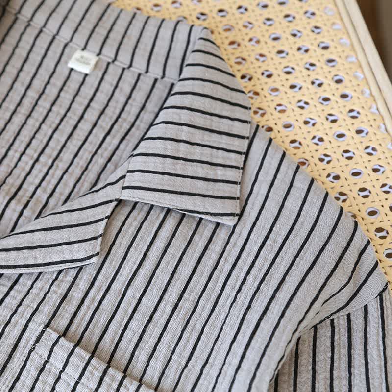 Pure Cotton Simple Striped Loungewear Set - image 6