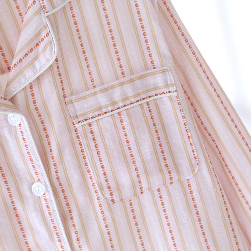 Matching Cotton Gauze Striped Loungewear Set - image 18