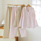 Matching Cotton Gauze Striped Loungewear Set - image 1