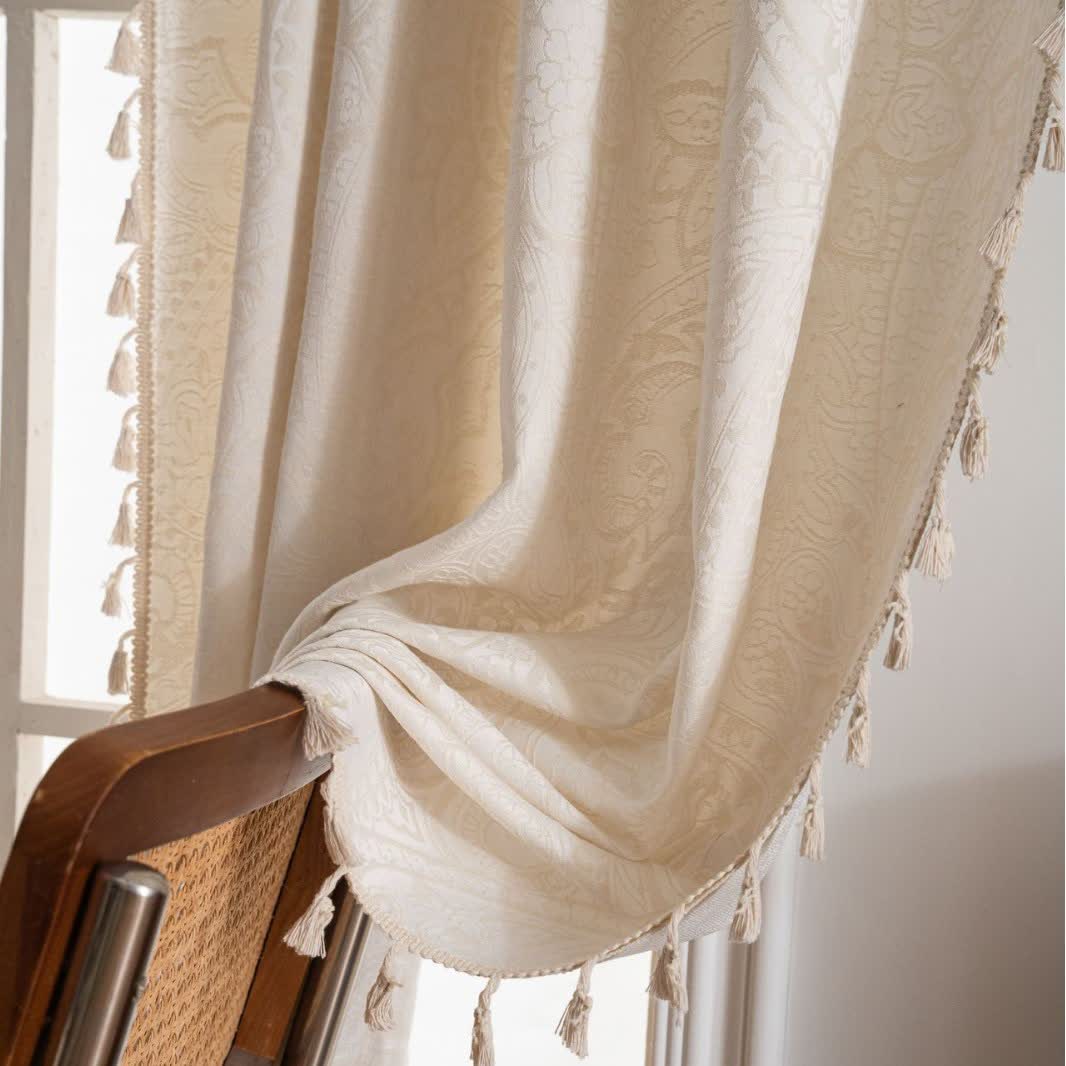 Ethnic Style Paisley Pattern Jacquard Curtain - image 12