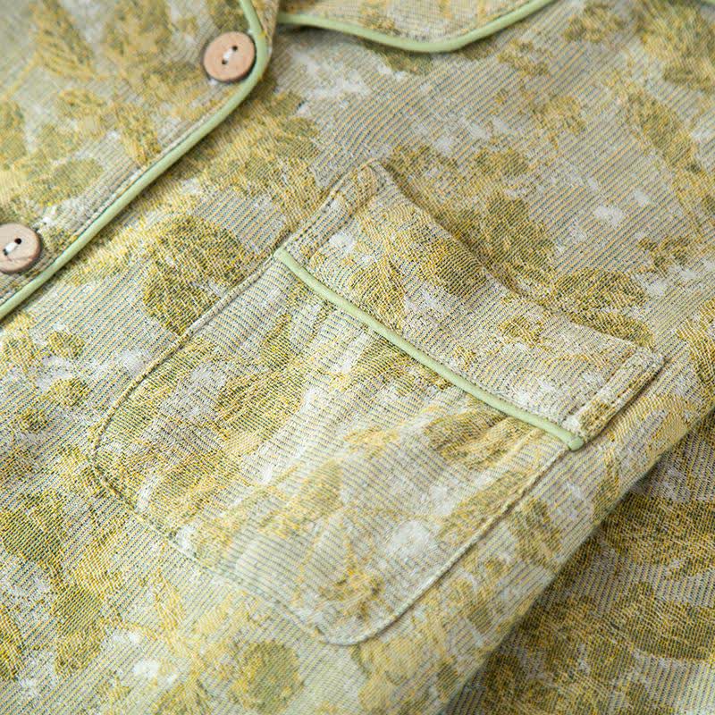 Pastoral Leaf Cotton Gauze Loungewear Set - image 5