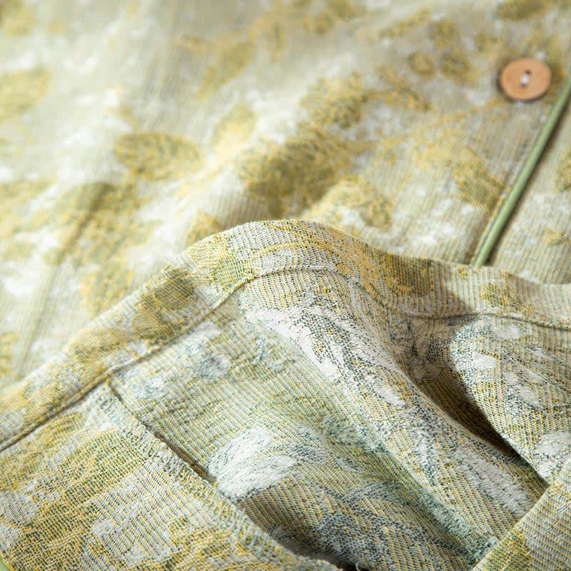 Pastoral Leaf Cotton Gauze Loungewear Set - image 9