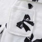 Black Bow Print Plush Bathrobe - image 5
