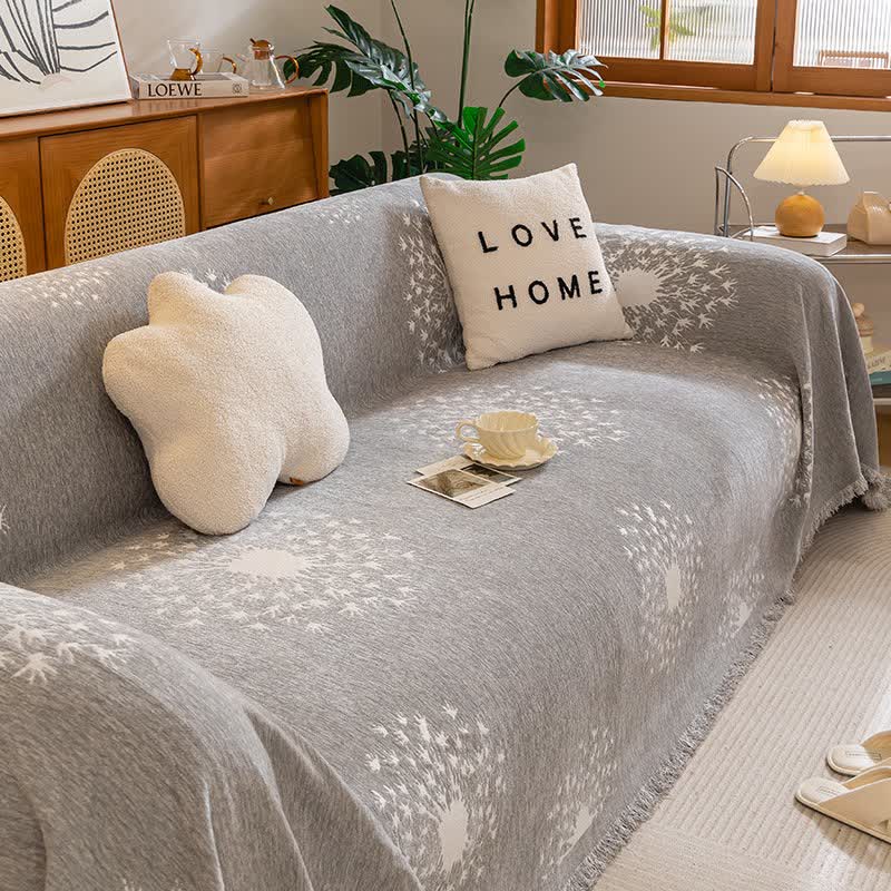 Firework Chenille Sofa Throw Blanket - Grey - 71" x 134" - image 5