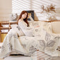 Rural Leaf Chenille Sofa Throw Blanket - image 2
